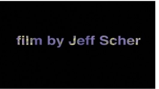 A green and violet pattern text that says: film by Jeff Scher.