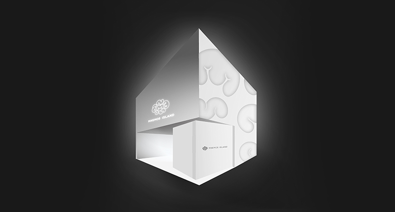An image of what looks like an isometric building with some logos on the side.