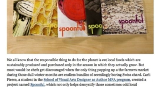 A screenshot of a website named Fast Company showing a project named Spoonful.