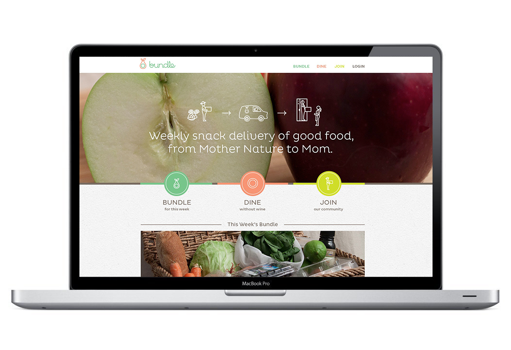 A website template depicting fruits and vegetables.