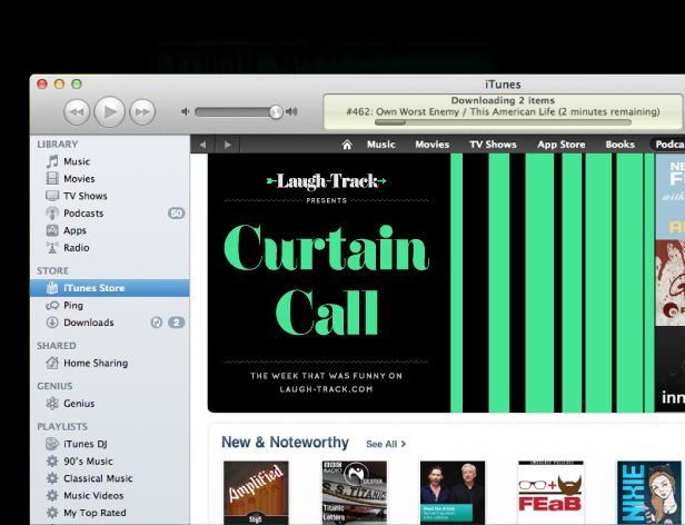 curtain call podcast download screenshot in the apple itunes app