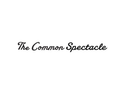 the common spectacle logo written with a cursive typeface