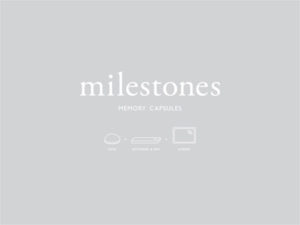 milestone memory capsule logo on a light grey background