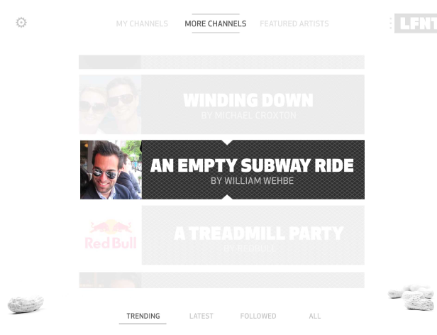 screenshot with the "An empty subway ride by William Wehbe"