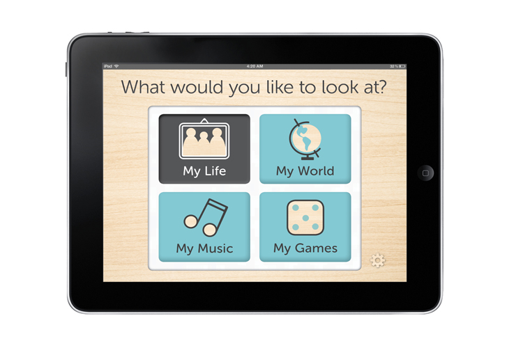 greymatters app menu screenshot on an iPad