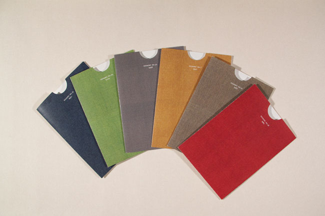 multicolor envelopes like blue, green, grey, orange, etc.