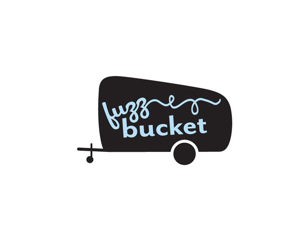 fuzz bucket logo in the shape of a food truck
