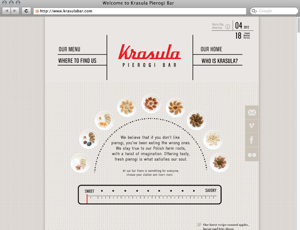 krasul;a piergi bar website screensot