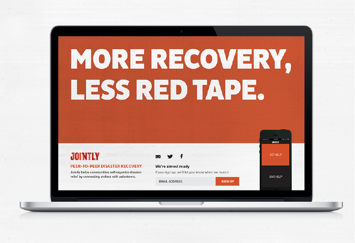 more recovery, less red tape banner of the website