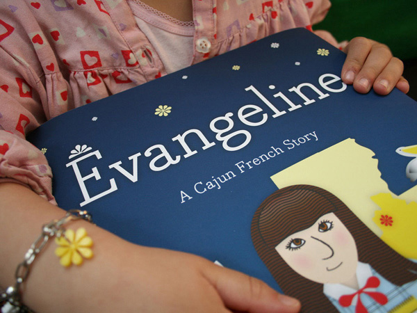 a chile holds the evangeline, a cajun french story book