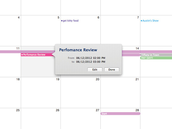 performance review event schedule