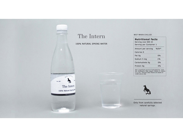 the intern bottle and logo