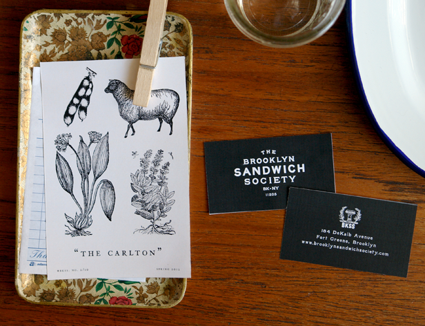 the brooklyn sandwich society business cards