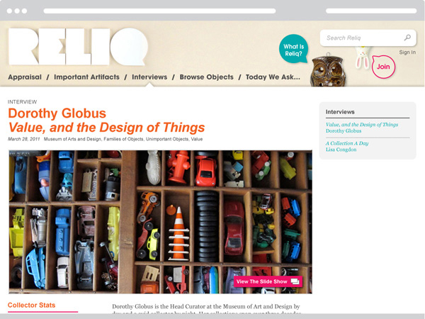 reliq website screenshot