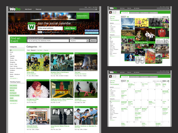 WeDo website screens