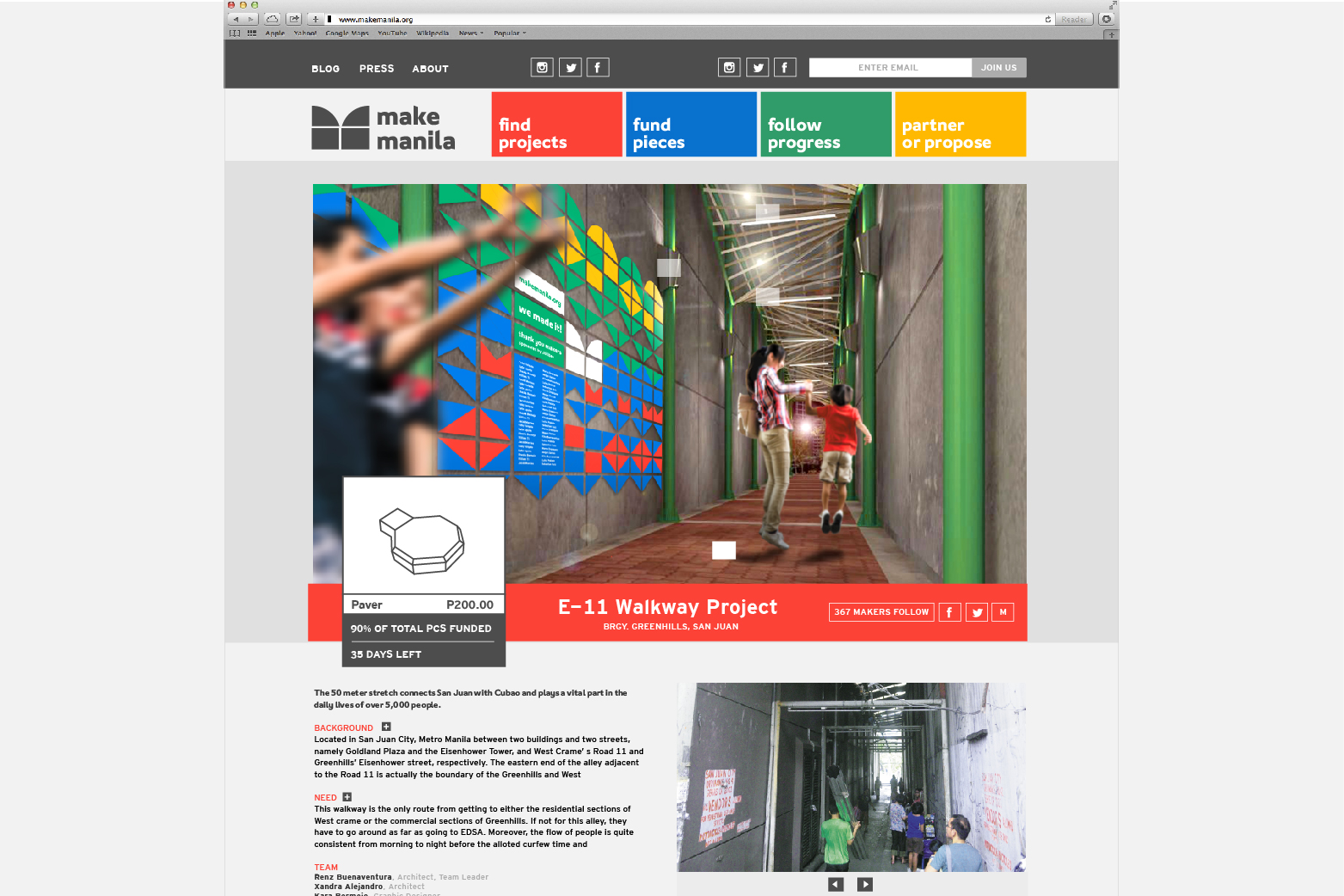 make manila website screenshot