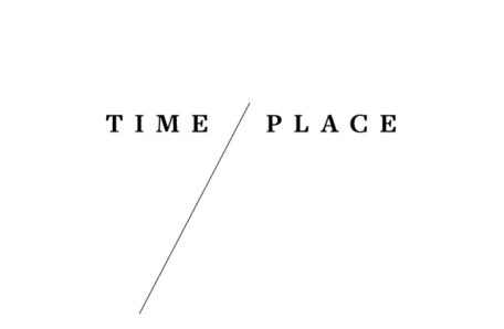 time/place logo on white background