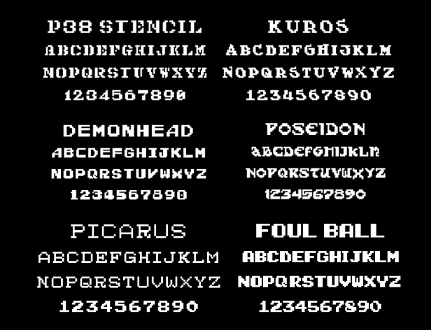pixelated typeface examples called bites if type!