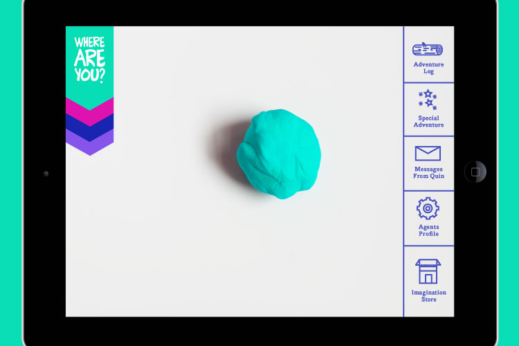 An app screen with a ball of green molding clay