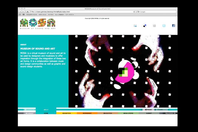mosa webpage with dotted image of four hands