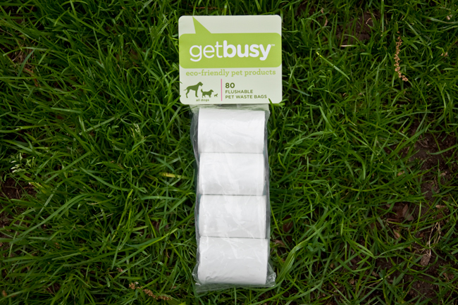 get busy flushable per waste bags package