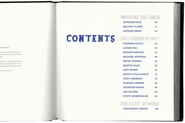 table of contents of the book