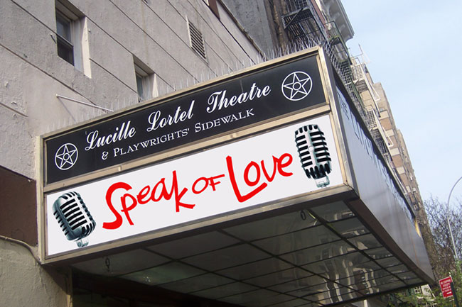 Speak of love theatre banner