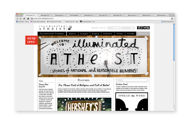 illustrated atheist website screenshot