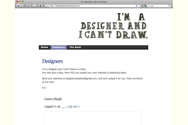 Designer page screenshotot a website