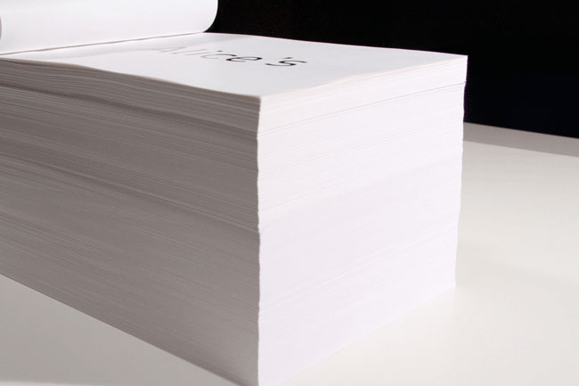 a very big book with a lot of pages stacked