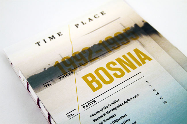 time/place book cover of Bosnia with an image of a lake at dusk