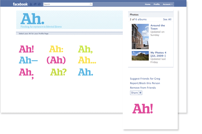 Ah, typography presented on a Facebook page screenshot