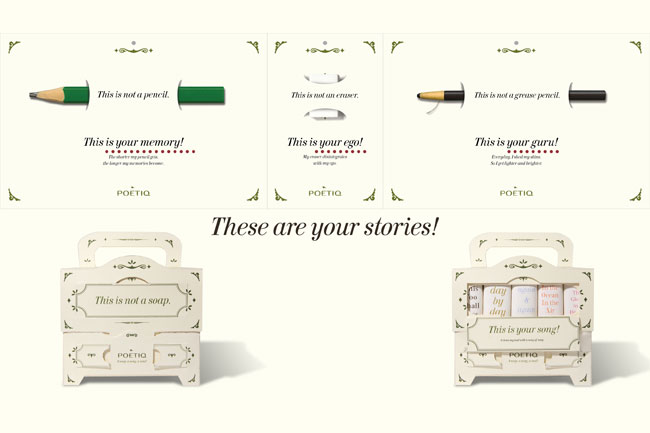 product image with two small soap boxes with the heading between them These are your stories!