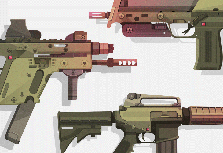illustration of fir guns