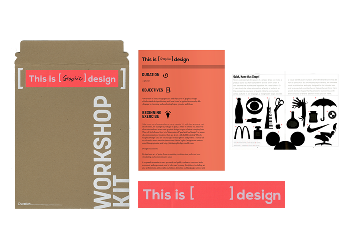 workshop kit envelope with flyers and and booklets