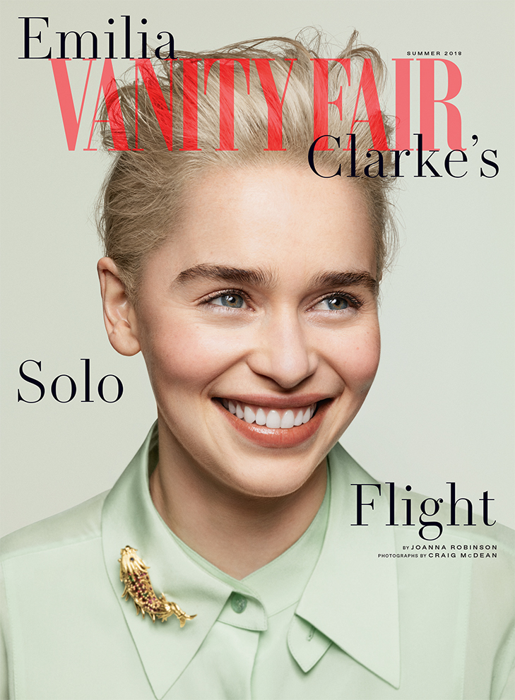 magazine cover of hollywood star, Emilia clarke