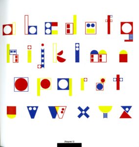 colorful geometric typography design