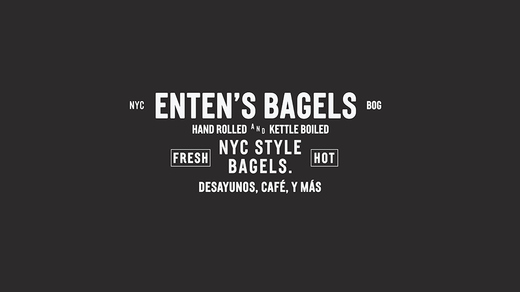 Enten's Bagel logo and typography