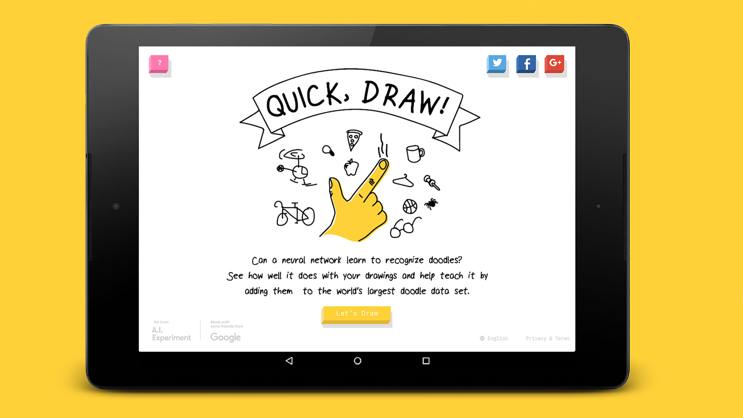 web presentation of quick and draw application