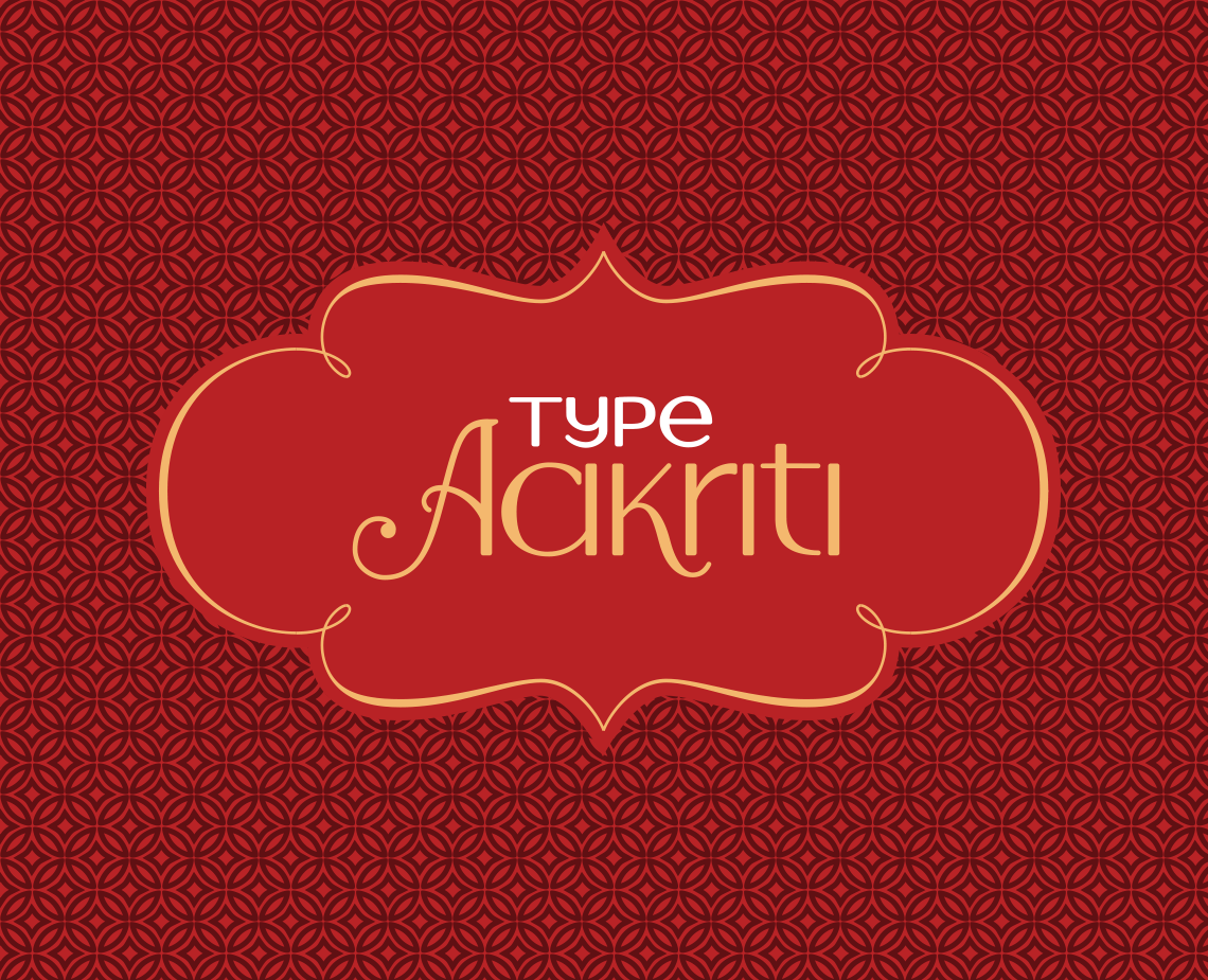 Type Aakriti; Latin logo