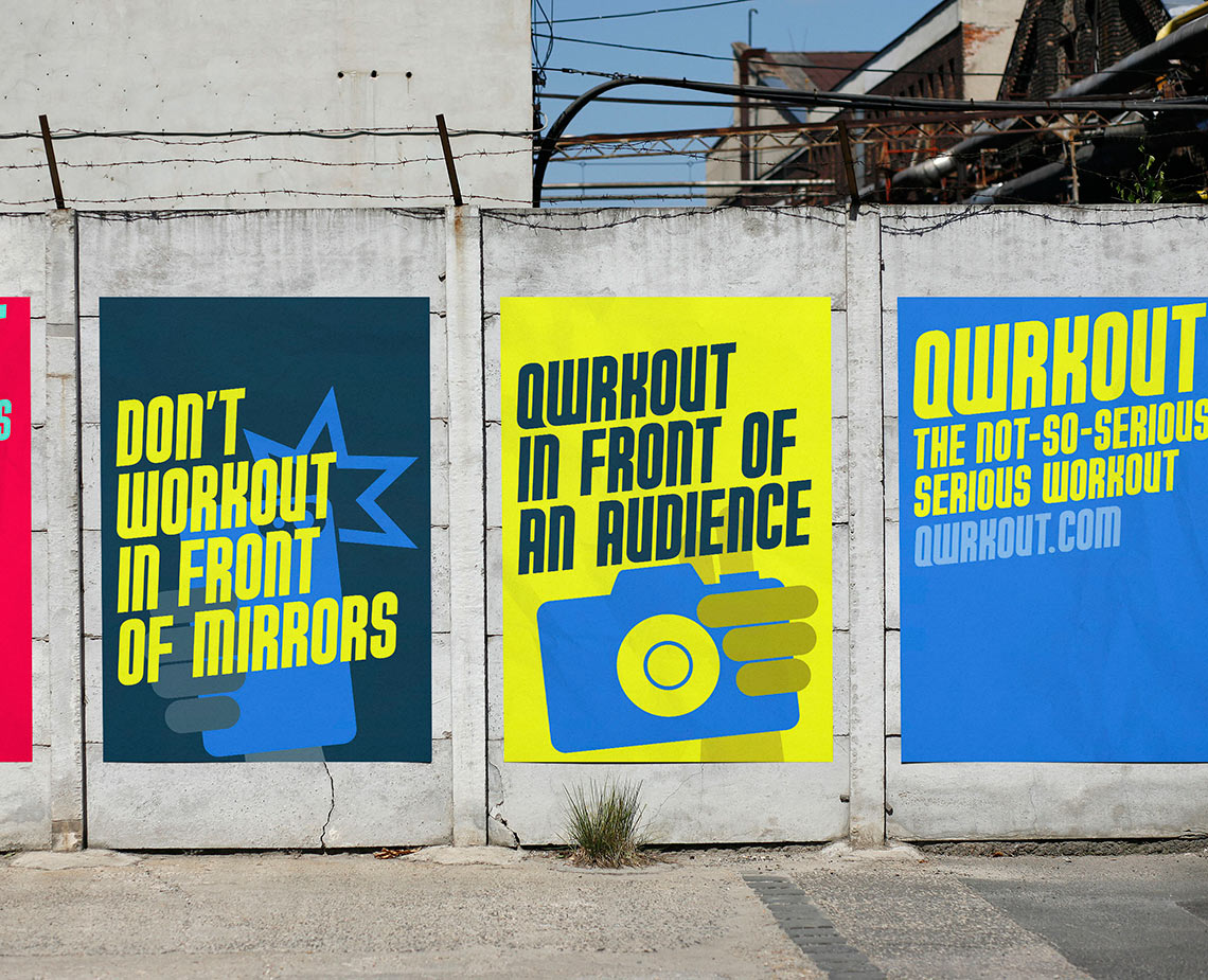 Qwrkout outdoor posters