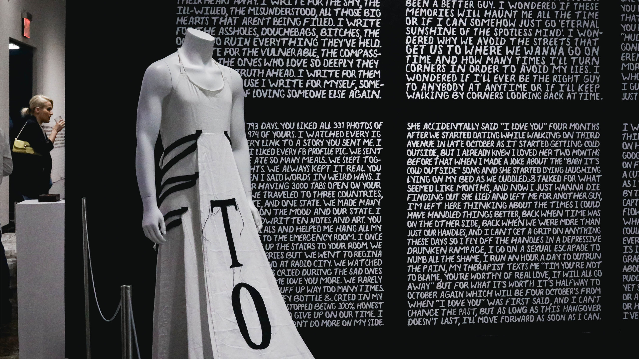 Type and Clothing- Black on White with Timothy Goodman's Text in background