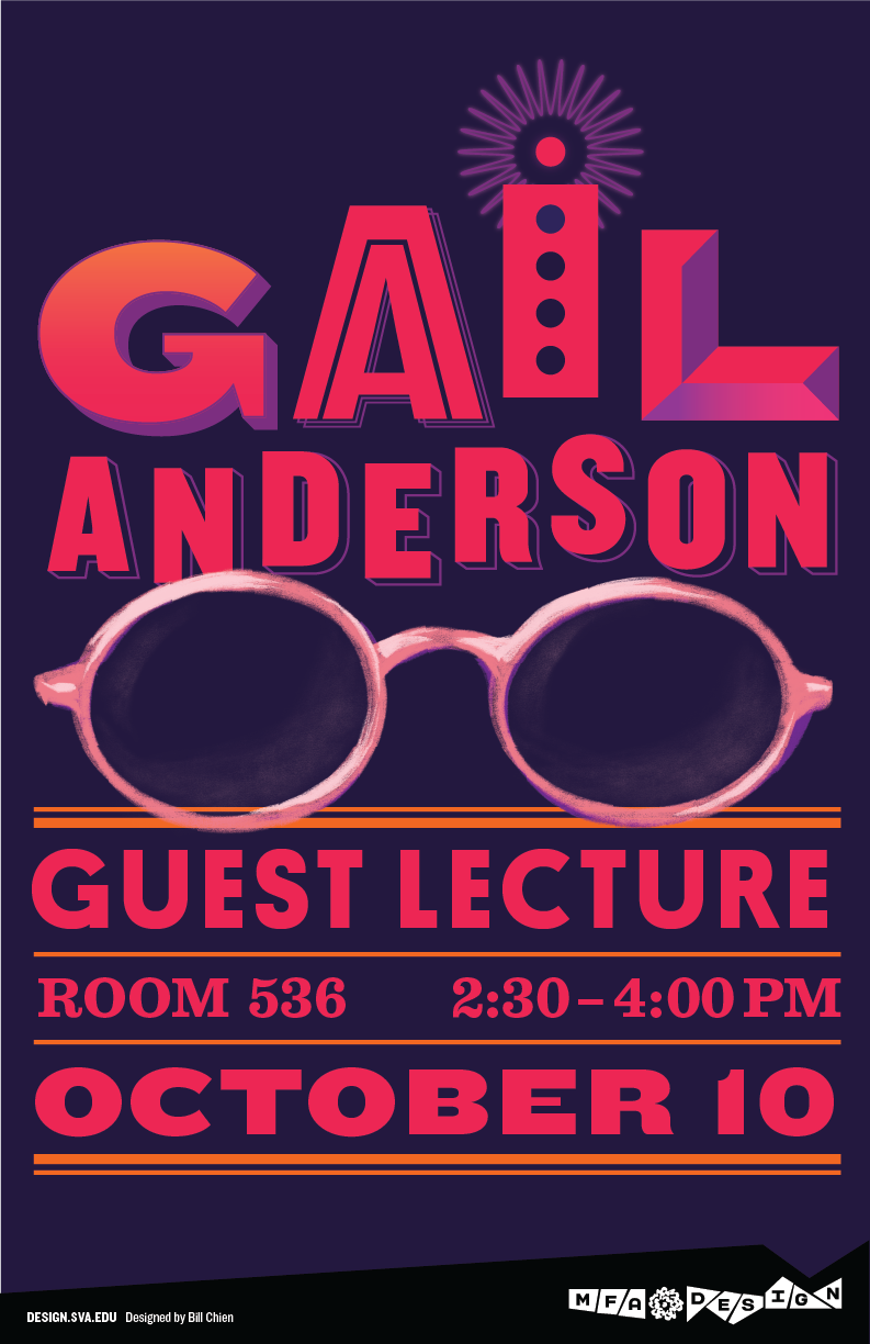 Gail Anderson lecture poster