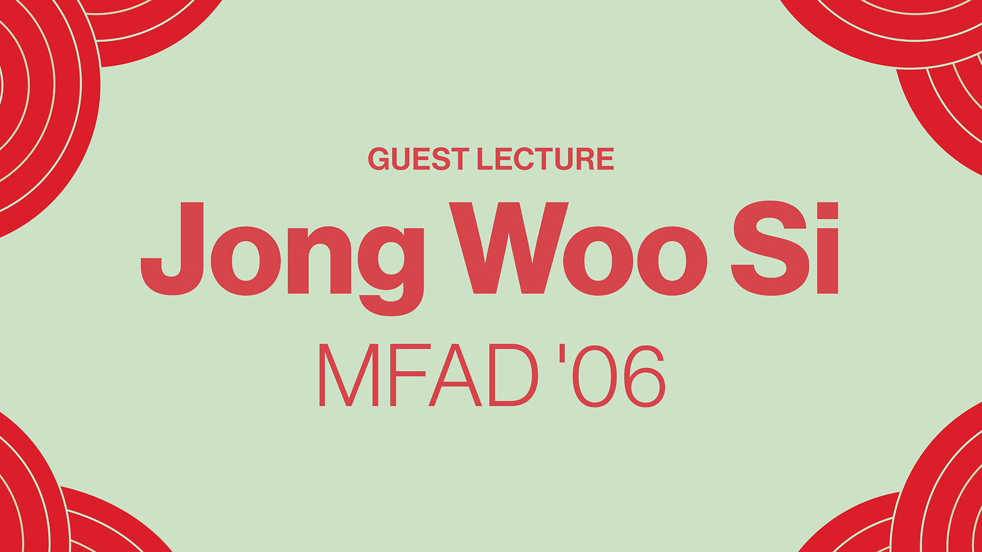 Jong Woo Si guest lecture announcement