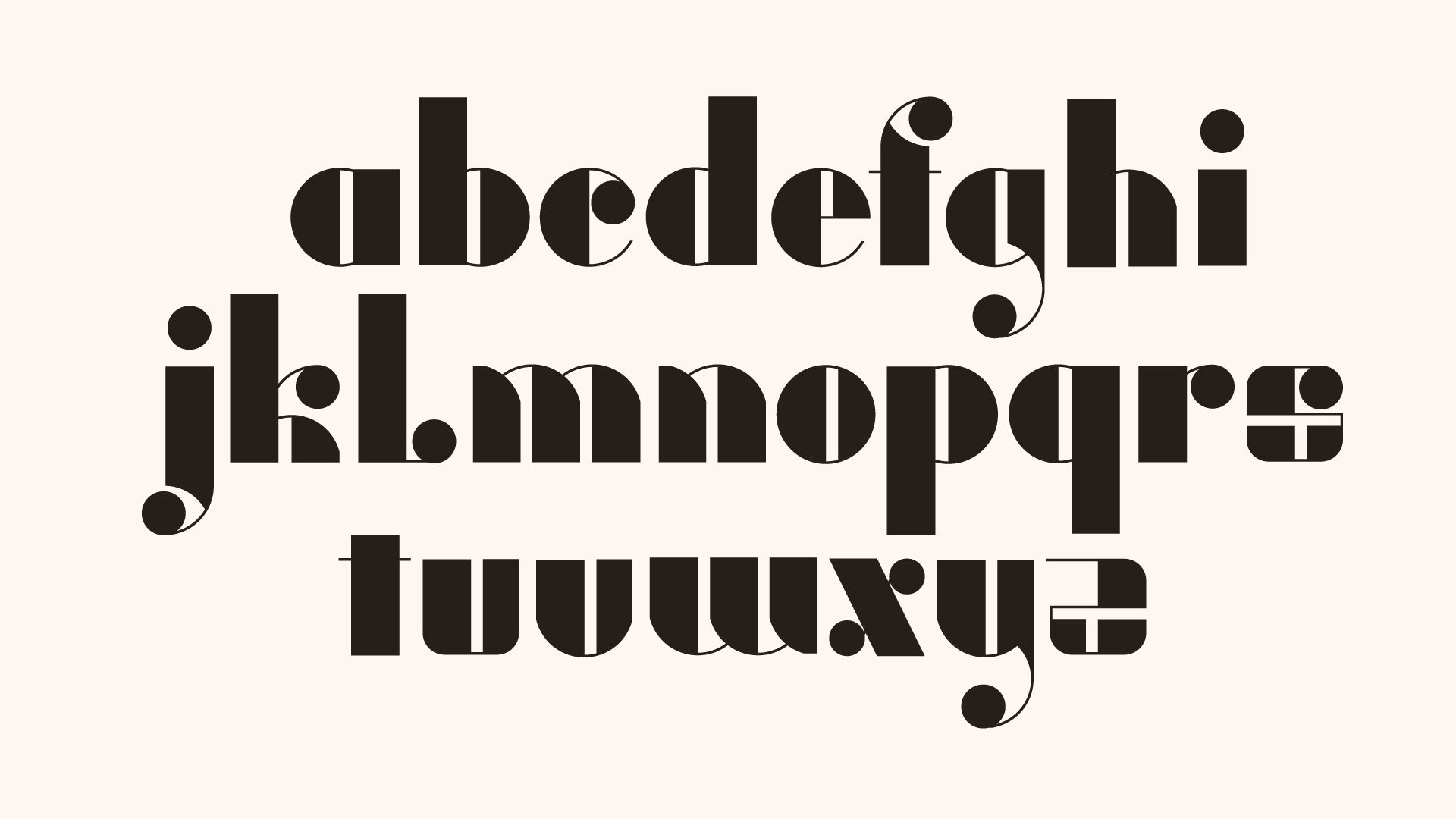 black alphabet design