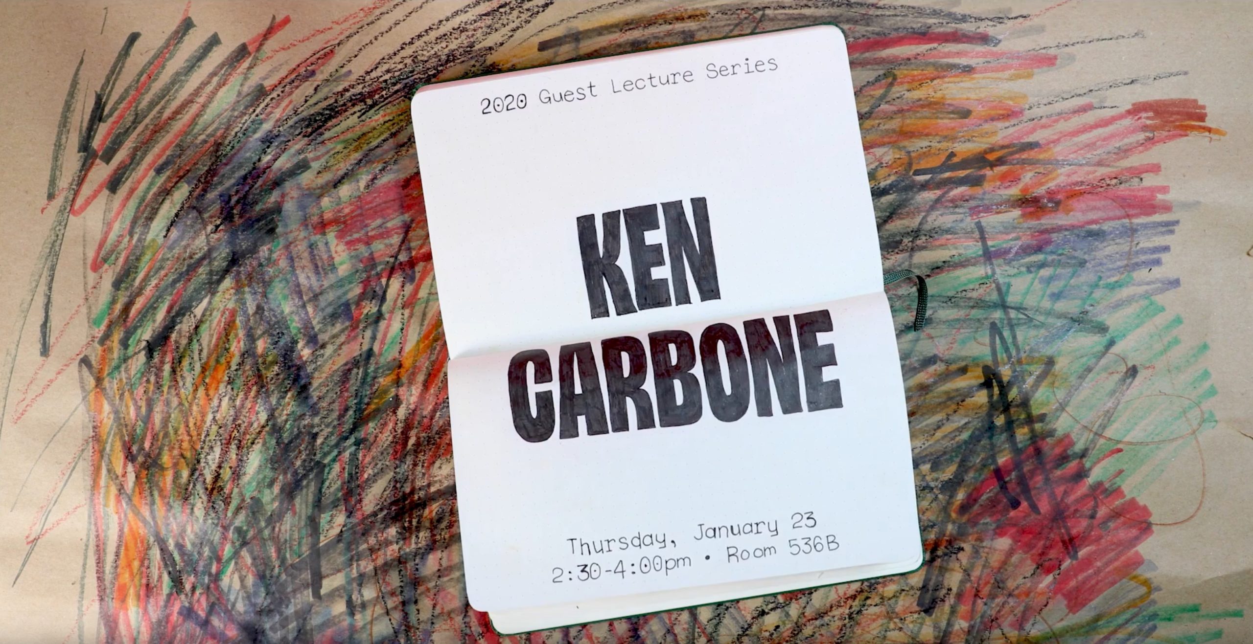 Ken Carbone lecture poster by Ashlyn Stewart