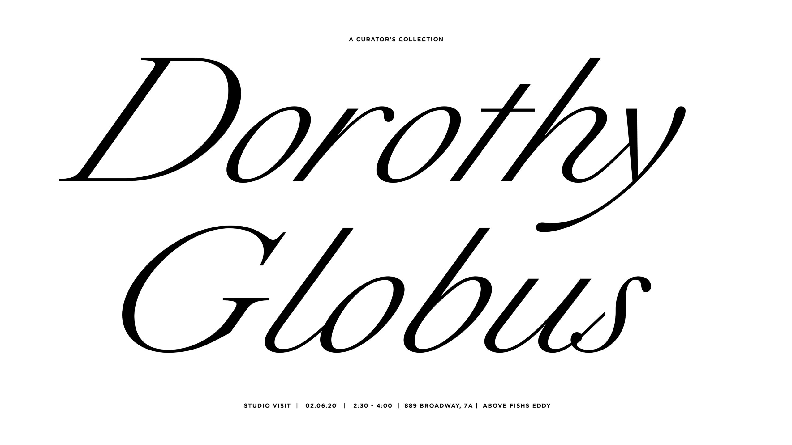 Dorothy Globus lecture announcement; design by Jennifer Bowles