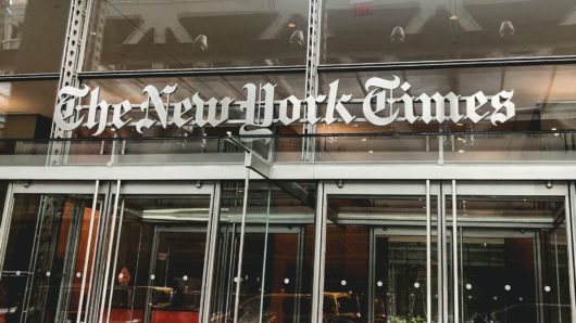 Exterior of New York Times building