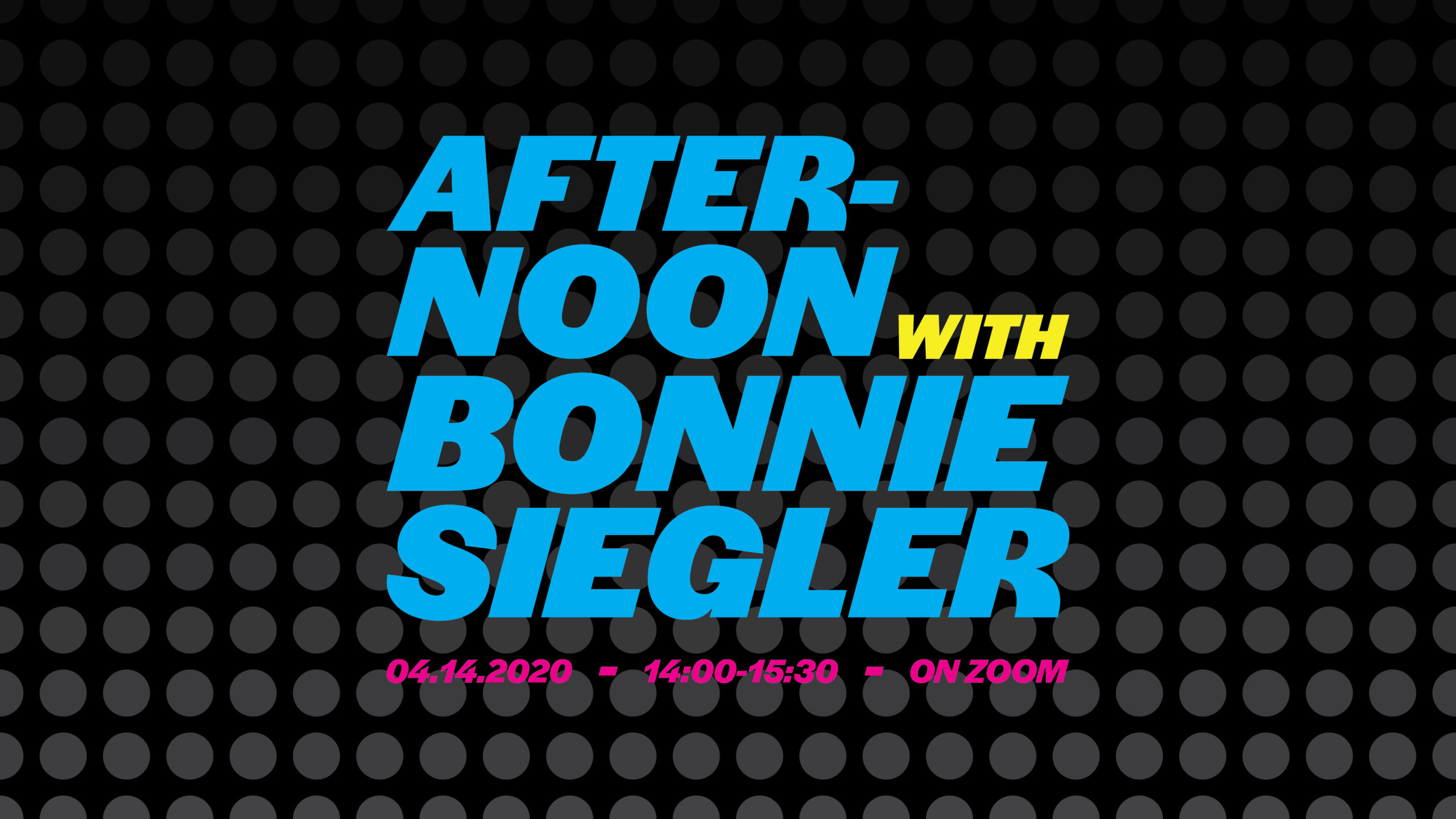 Afternoon with Bonnie Siegler; lecture title