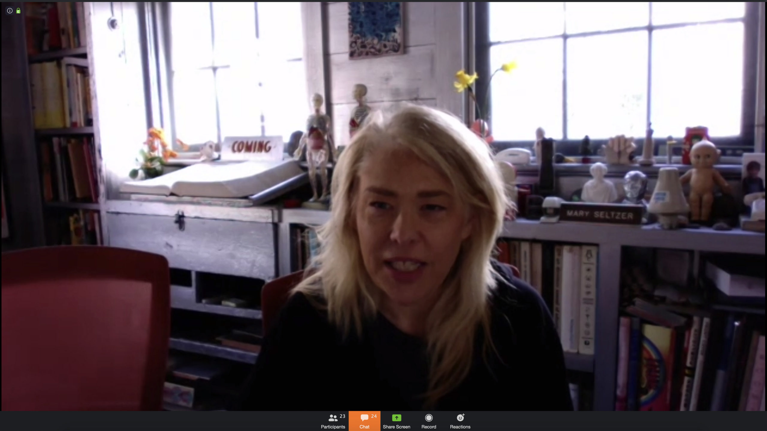 Bonnie Siegler live on zoom